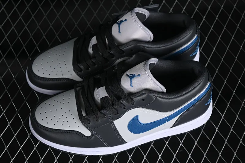 All categories Air Jordan Jordan series basketball shoes Air Jordan 1 Low Air Jordan 1 Low AJ1 Joe 1 black gray blue hook low-top cultural basketball shoes DC0774-040